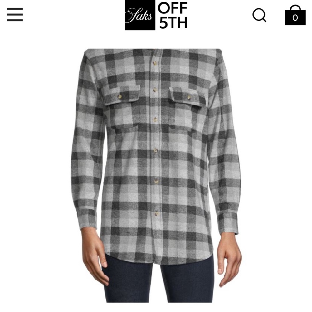 Tailorbyrd Plaid Flannel Button Down Sweatshirt - Picture 8 of 9